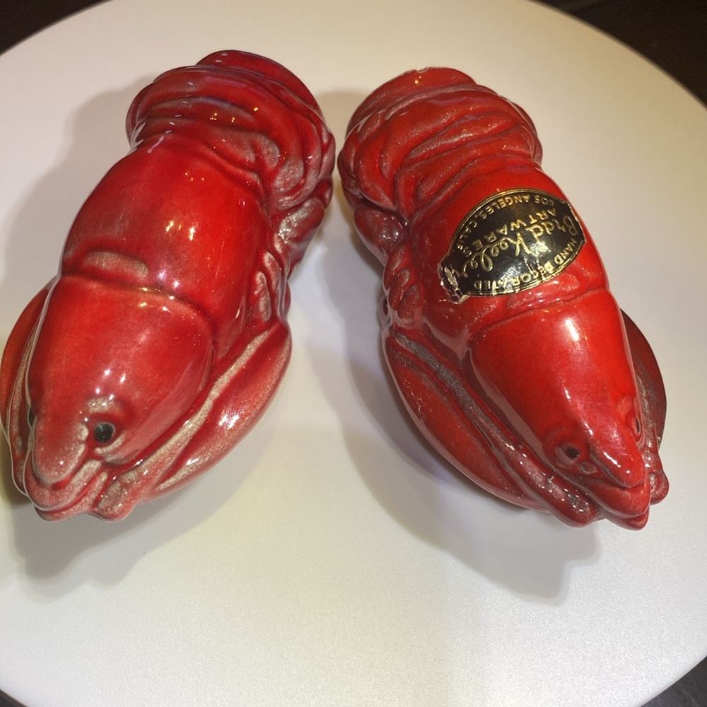 Vintage Brad Keeler of California pottery, Lobsterware Salt and Pepper Shakers - Picture 9 of 14